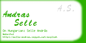 andras selle business card